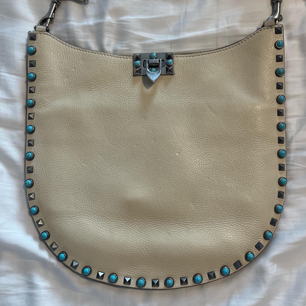 Beige studded Valentino bag